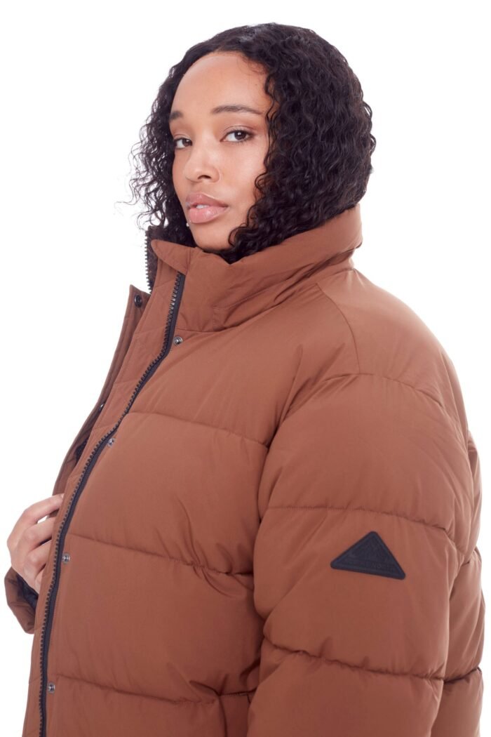 FORILLON PLUS | WOMEN'S VEGAN DOWN (RECYCLED) SHORT QUILTED PUFFER JACKET. MAPLE (PLUS SIZE) - Image 6