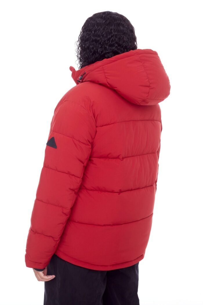 FORILLON PLUS | WOMEN'S VEGAN DOWN (RECYCLED) SHORT QUILTED PUFFER JACKET. DEEP RED (PLUS SIZE) - Image 3