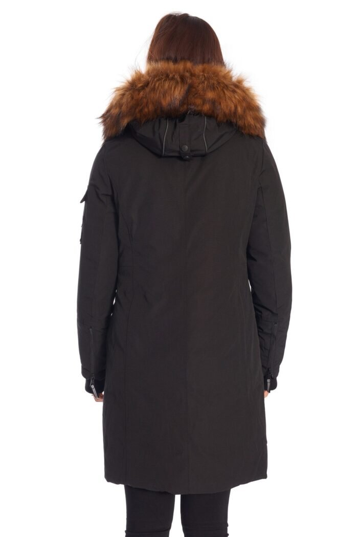 LAURENTIAN | WOMEN'S VEGAN DOWN (RECYCLED) LONG PARKA. BLACK - Image 3