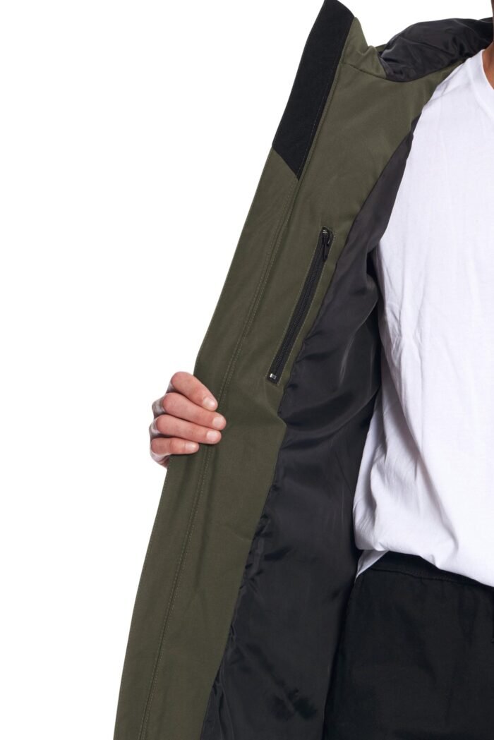 JASPER | MEN'S VEGAN DOWN (RECYCLED) PUFFER COAT. OLIVE - Image 5