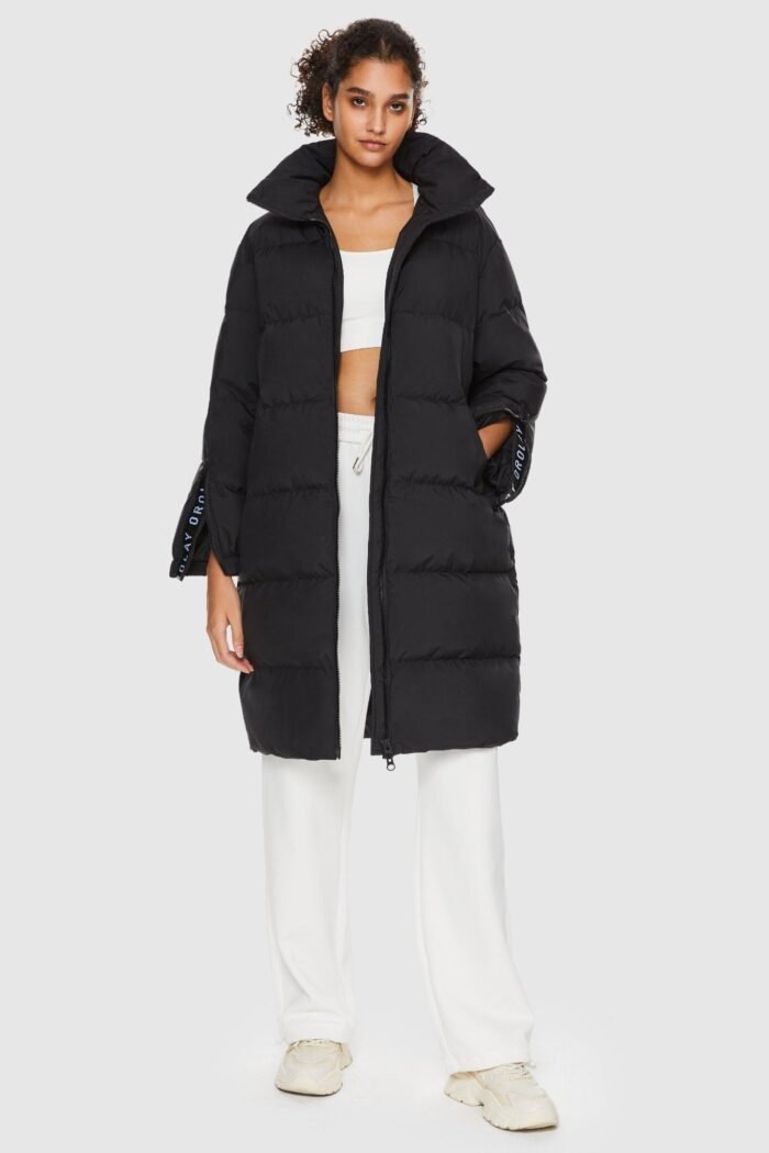 High Collar Long-sleeve Puffer Jacket - Image 5