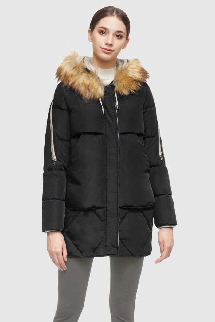 Removable Fur Large Pockets Down Jacket - Image 10