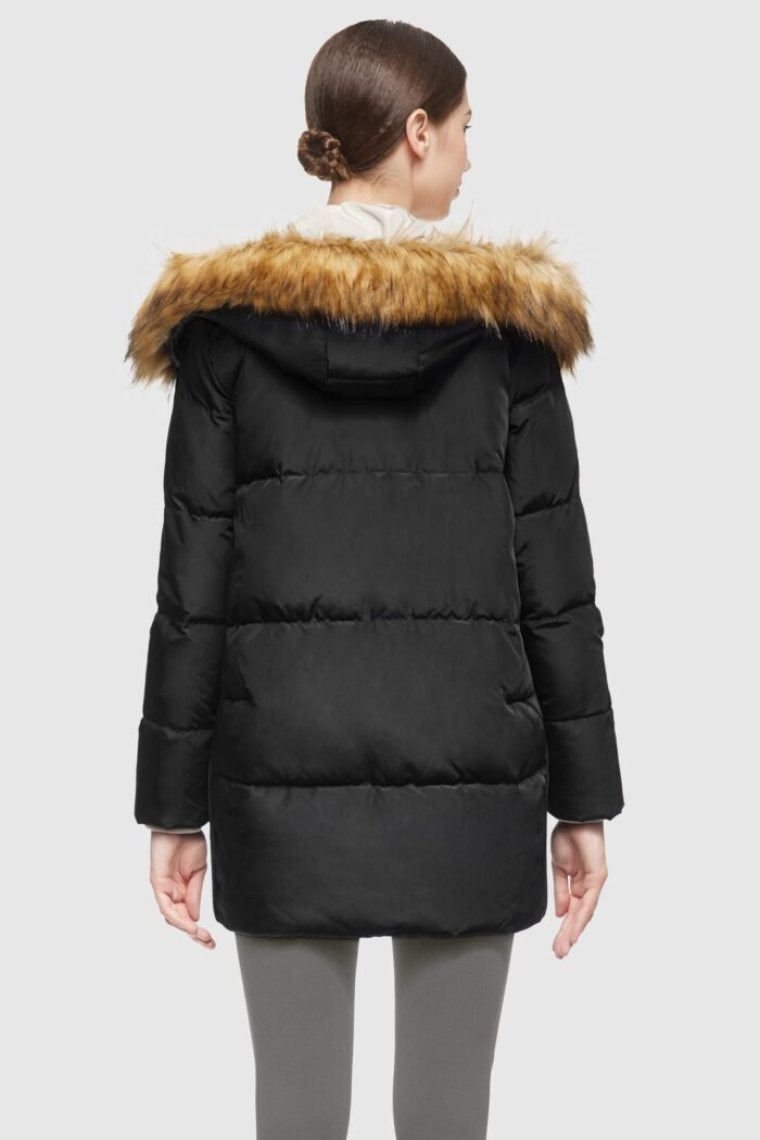 Removable Fur Large Pockets Down Jacket - Image 11