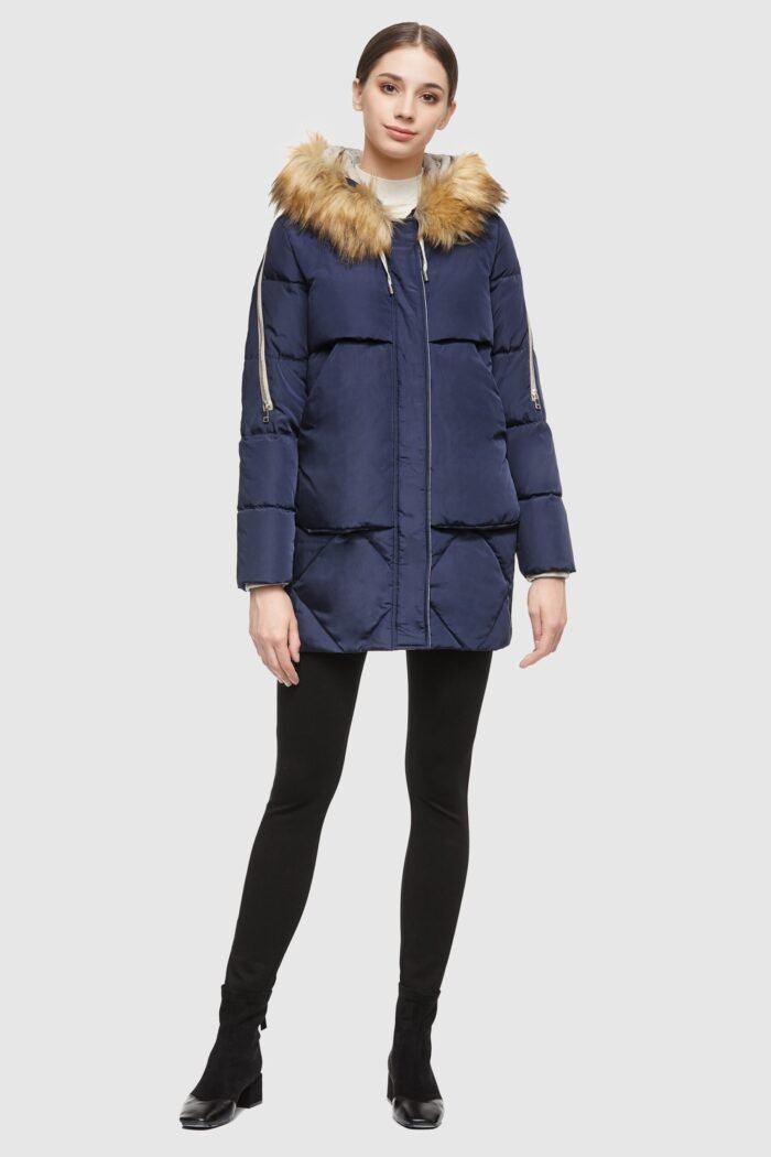 Removable Fur Large Pockets Down Jacket - Image 13