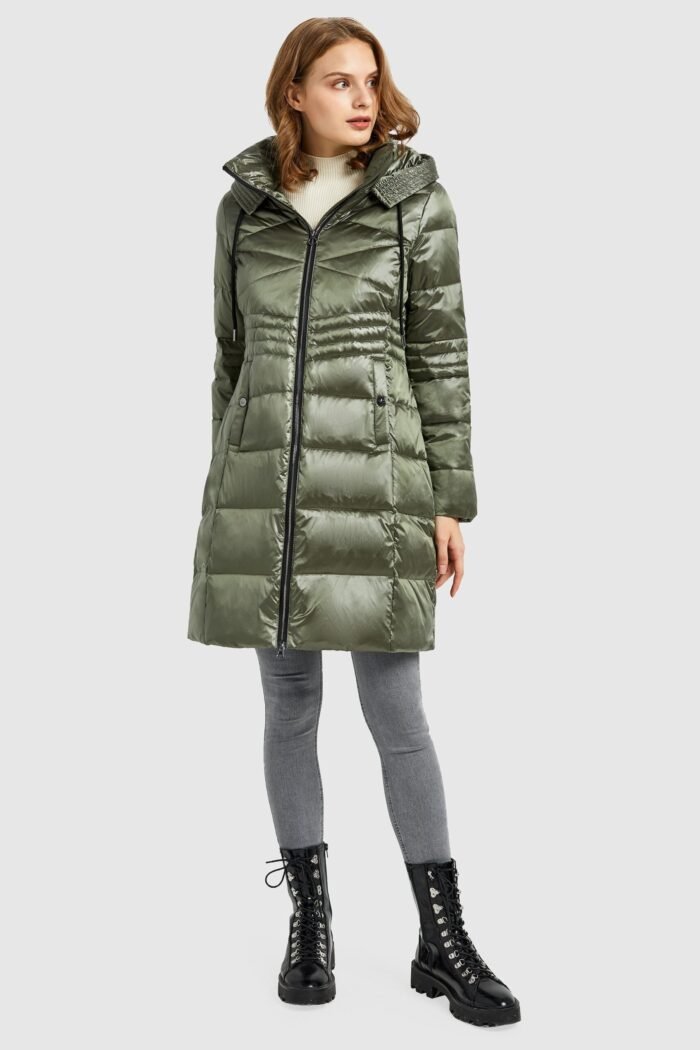 Stand Collar Down Parka with Hood - Image 5