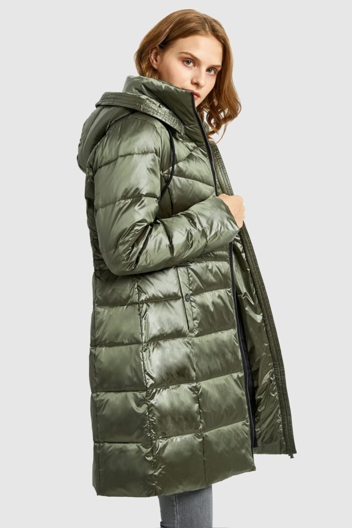 Stand Collar Down Parka with Hood - Image 8