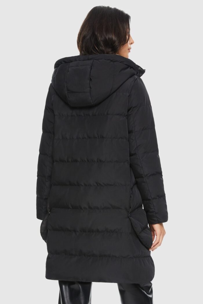 Unique Cut Hooded Puffer Coat - Image 11