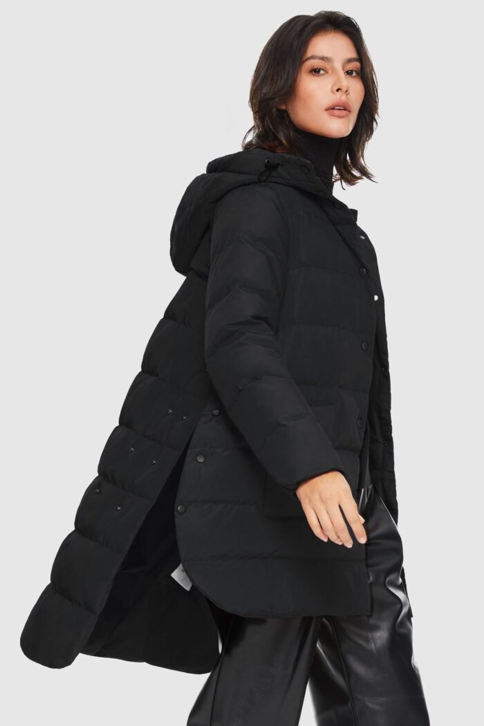 Unique Cut Hooded Puffer Coat - Image 12