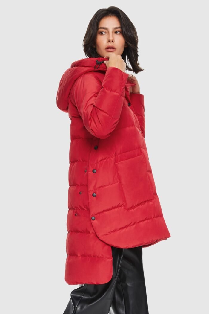 Unique Cut Hooded Puffer Coat - Image 3